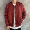 Giubbotti da uomo Autunno Bomber oversize da uomo Vintage Solid Baggy Coat Moda maschile Coreano Streetwear Zip Up Capispalla Abbigliamento Top