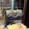 19 -seria damska torba na ramię 26 cm skórzana Diamond Gold Hardware Metal Bluckle Luksusowa torebka Matelasse Sieć Crossbody Torba torba na zakupy makijażowe torby na telefon komórkowy