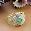 Bangle Sunspicems Trendy Gold Color Women Crystal Marocco DuBai Mint Green Bridal Wedding Jewelry Bijoux