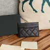 المصمم يحافظ على رفاهية Card Women Card Card Card Classic Caviar Gold Hardware Mini Mini Black Small Hardware Wallet Pebble Leather with Box Prpu