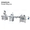 Zonesun Automatic Auger Ground Dry Amber Milk Powder Filling Capping Botte Can Märkningsmaskin för produktionslinje