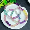 Bangle Natural Fluorite Faceted Armband Crystal Armband Bead Stretch Healing Gemstone Birthday Present 1st 7mm