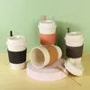 Wheat straw portable coffee cup leak-proof and scalder-proof milk cup Insulated accompanying water cup for student outdoor office