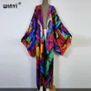 Maillots de bain pour femmes WINYI Summer Butterfly impression Beach Wear Maillot de bain élégant Afrique femmes boho Cardigan sexy Holiday manches longues Kimono 230403