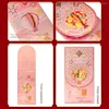 Gift Wrap 2Pcs/Set 2023 Chinese Year Red Envelope Wedding Invitation DIY Packing Card Lucky Flowers Paper Envelopes