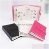 Jewelry Stand Korean Creative Studs Drop Dangle Earrings Storage Book Stripe Portable Box Organizer Travels Leather Display Dhgarden Dhwhj