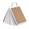 1pc 50 Sheets x Notebook Kraft Paper Binder Ring Easy Flip Flip Cards Study Memo Pads Diy Stationery