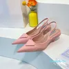 2023 Sandales Triangle Sexy Gaze Strass Décoratif Calico Dames Robe Chaussures De Luxe Designer En Cuir Talon