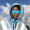 Lyxdesigner högkvalitativa solglasögon 20% rabatt på personliga hiphop kvinnor ins samma mode metall kattens ögonmän