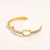 Simple Style Charm Bangle Luxury Designer smycken Tillbehör 18K Guldplatt