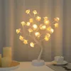 Night Lights Rose Led Night Light Rechargeable Usb Battery Dual-Use Valentine's Day Gift Decoration Lights Home Holiday Lighting Led Lamp P230331