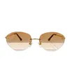 Luxury Designer High Quality Sunglasses 20% Off fashionable cat-eye The same frameless cut edge