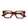 Optiska glasögon för män Kvinnor Retro Designer TVR Grober Fashion Acetate Fiberglass Frames European och American Square Style Anti-Blue Light Lens Plate with Box