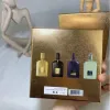 Ensembles de parfum pour hommes de marque de qualité supérieure Parfum 4x10 ml Orchidée noire Gris Vétiver Bouteille violette dorée Parfum d'orchidée en velours Odeur longue durée Kit 4 en 1