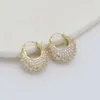 Tiktok Net rouge diamant ensemble sac oreille boucle lumière luxe tempérament polyvalent femmes mode plaqué or boucles d'oreilles marée