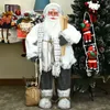 Décorations de Noël 100cm Big Santa Claus Doll Enfants Cadeau de Noël Arbre Navidad Accueil Fournitures de fête de mariage Ornements en peluche 231102
