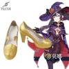Catsuit-kostuums Spel Genshin Impact Mona Cosplay Schoenen Halloween Party Fancy Boots Custom Made