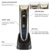 Hårtrimmer Professional Barber Electric LED Display Men Clipper Ceramic Blade Cutting Machine Cutter 231102