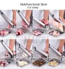 Frozen Meat Slicer Bone Cutting Machine Minced Lamb Bone Meat Cutter Chicken Duck Fish Ribs Lamb Cutting Kitchen Knife Tool