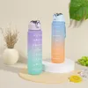 Water Bottles Portable Drink Bottle Frosted Sports Leak-proof Filling Traveling Straw Design Drinking Jug