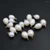 Pendant Necklaces 50pcs Gold Plated Natural Freshwater Pearl Freeform Drops For Women Statement Bridal Chain Necklace Earrings Making