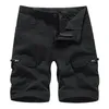 Shorts pour hommes Boucle Mens Outillage Zipper Mode Poche Extérieure Couleur Casual Solide Multi Cargo Pantalon