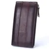 Wallets Business masculino de couro genuíno portfel Male Bags Zipper portador de cartões Multi-Cart Men Bolsa de embreagem dobrável carteira longa