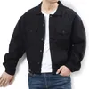 Jaquetas masculinas jaqueta homens preto jean casacos algodão turndown colarinho lavado solto casual moda primavera manga longa roupas