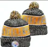 Pittsburgh Beanie Gorros SOX LA NY Equipo de béisbol de América del Norte Parche lateral Lana de invierno Deporte Gorro de punto Pom Skull Caps A3