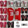 OSU 18 Marvin Harrison Jr. Football Jersey 7 CJ Stroud 11 Jaxon Smith-Njigba 1 Justin Fields 32 Henderson Ohio State Buckeyes College White Red Mens Jersey 150th