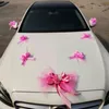 Dekorativa blommor Artificial Flower Wedding Car Decoration Team Head levererar Bow Set Vice Pull Arrangement