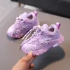 Athletic Outdoor Boys Girls Sneakers Purple Orange Color Toddler Little Baby Kid Brand Trainers Unisex-Child Sneakers Running Sport Design Shoes W0329