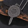 Hanger Kettingen Rvs Viking Kompas Kleur Ketting heren Odin Charm Amulet Vriendje Sieraden Gift GL0055