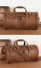 Duffel Bags Avrupa ve Amerika Birleşik Devletleri Vintage Erkekler Taşınabilir Seyahat Çantası Deri Büyük Kapasite Kovası Çok Fonksiyonel