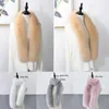 Scarves Warm and soft women's fur scarf artificial fox fur scarf women's winter fake collar long plush fur shawl women's clothing accessories 231103