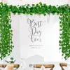 Fleurs décoratives 12 pièces plantes artificielles décoration de la maison fausse vigne chambre feuilles vertes mur liane lierre feuillage grimpant