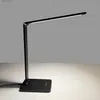 Skrivbordslampor 3 ljusstyrka lägen justerbar LED-skrivbordslampa trådlös laddstation LED-läsning Ljus typ-C-kontakt i USB-uttag LED-bordslampa Q231104