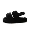 Autumn and winter women shoes style color heel strap soft plush thick soled home plush slippers women shoes 231007