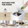 صناديق النفايات Sdarisb Smart Sensor Trash Can Automatic Automatic Ricking White Garbage Bin for Kitchen Bathrate Batherproof 8.5-12L Electric Waste Bin 231102