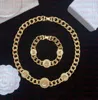Fashion Designer Necklaces V Pendant Banshee Head 18K Gold Plated Bracelets Earrings Rings Birthday Festive Engagement Gifts V123636509
