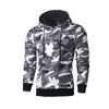 Sweats à capuche pour hommes automne hiver hommes sweat à capuche à manches longues Camouflage gymnase Fitness vêtements Jacquard rayure couleur unie mâle