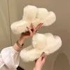 Slippers Warme Pluizige Thuis Slippers Vrouwen Winter Bont Slippers Voor Vrouwen Platte Platform Gezellige Fuzzy Huis Indoor Schoenen Koreaanse Slides 231102