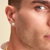 Moissanite brincos meninas 925 prata esterlina corte redondo laboratório cultivado diamante mossanite feminino masculino branco banhado a ouro orelha studs