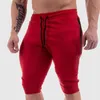 Shorts masculinos de verão masculino shorts de cordão drago 3/4 de joelho algodão esporte de algodão executa