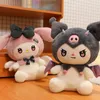 Creative Melody Angel Anime Doll Devil Kuromi Dark plush toy with wings