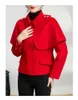 Manteau en cachemire Double face pour femme, court, automne/hiver, nouvelle cape pour petit homme, pour deux vêtements, 2023