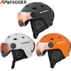 Skibril Skihelm Snowboardhelm Lichtgewicht geïntegreerde skateboardhelm met bril Skibeschermende helm 16 ventilatieopeningen voor heren Dames 231102