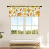 Tenda Texture autunnale Tende trasparenti per cucina Cafe Mezza corta Tulle Finestra Valance Home Decor