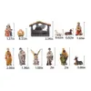 Decorative Objects Figurines Nativity Set With Figures The Real Life Jesus Manger Christmas Crib Ornament Church Xmas Gift Home Decoration 230403