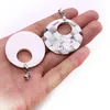 Anhänger Halsketten Natürliche Muschel Kreisförmige Spleißen 40mm Produktion Boutique Charme Mode Frauen Schmuck DIY Halskette Ohrring Zubehör